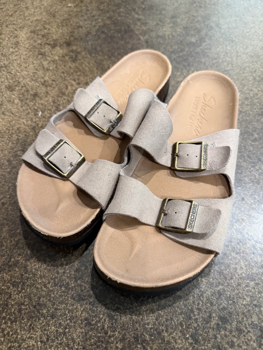 Skechers Double-Strap Slide Sandal. Like new, hardly worn.